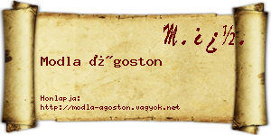 Modla Ágoston névjegykártya